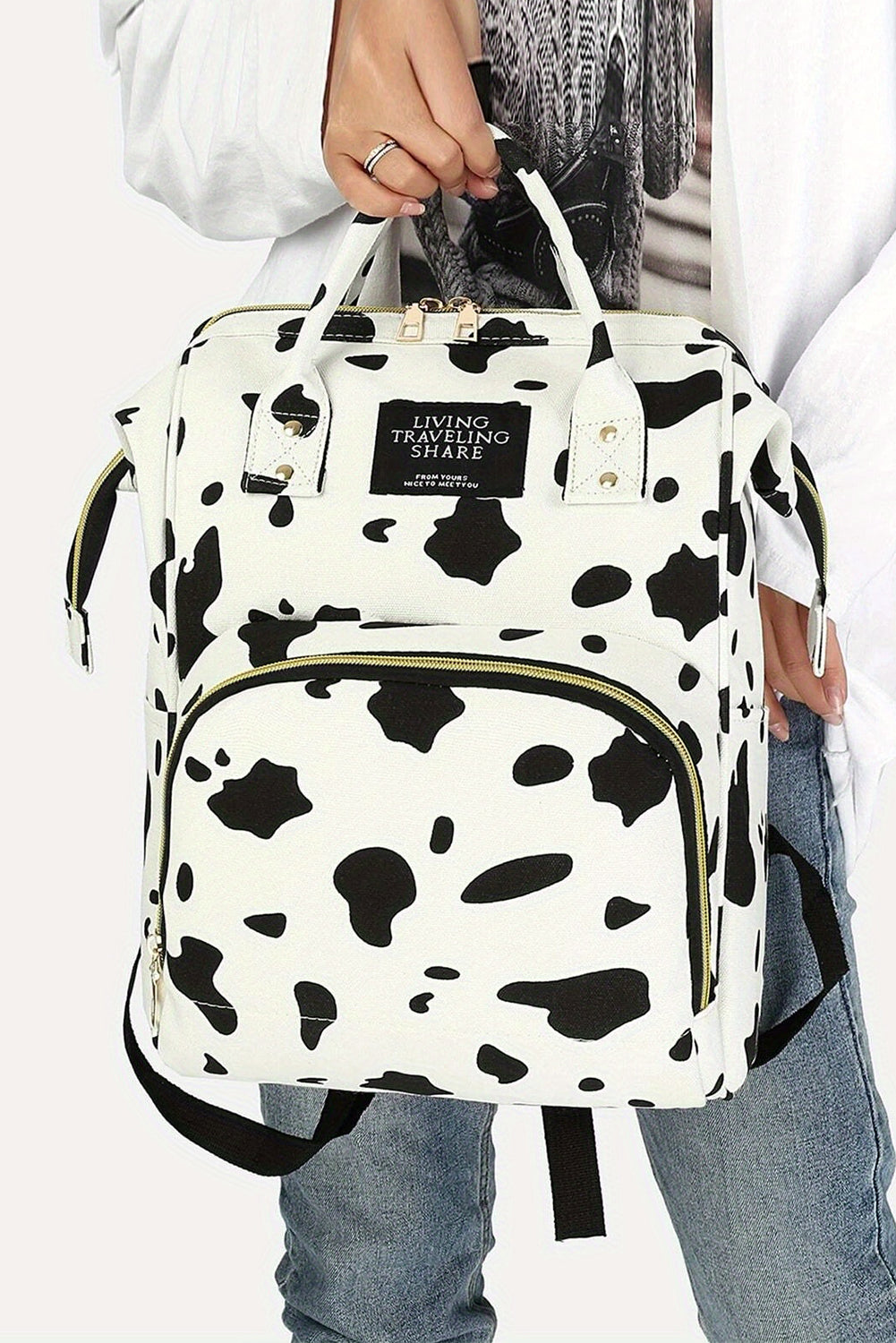 Cow Print Backpack-Western Culture Leather