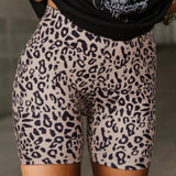 Leopard Print Bike Shorts-Western Culture Leather