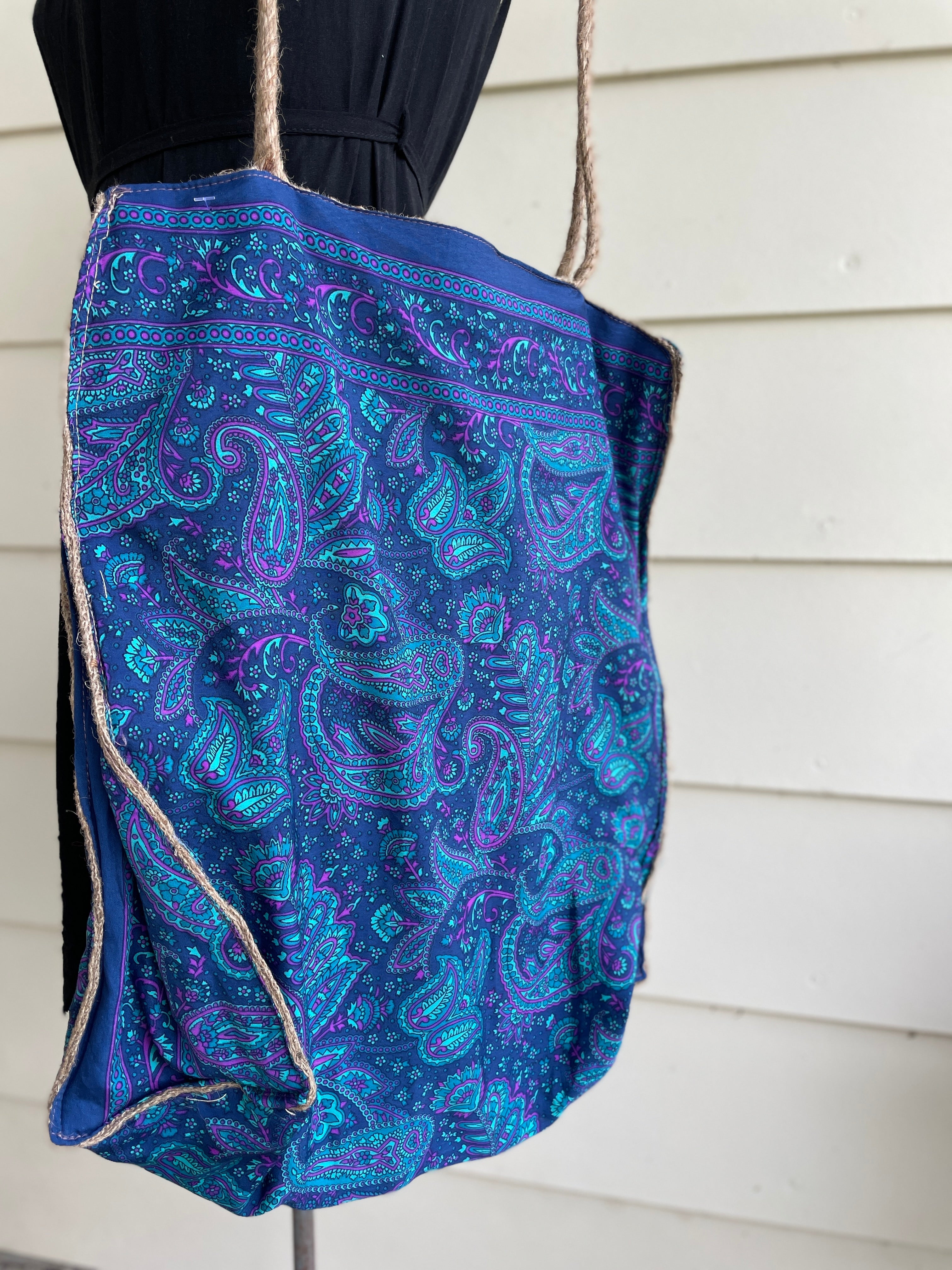 Silk & Viscose Jute tote-Western Culture Leather