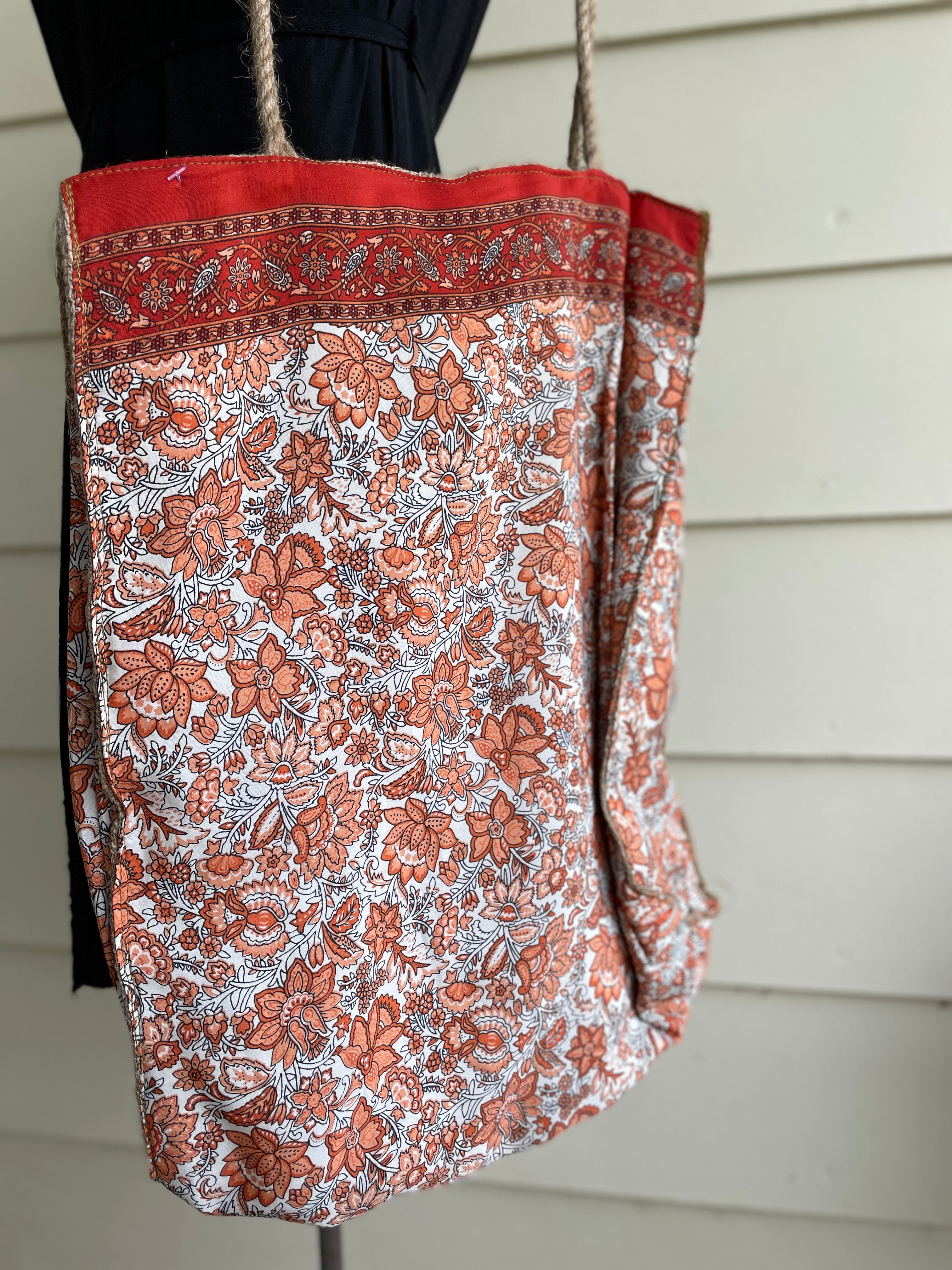 Silk & Viscose Jute tote-Western Culture Leather