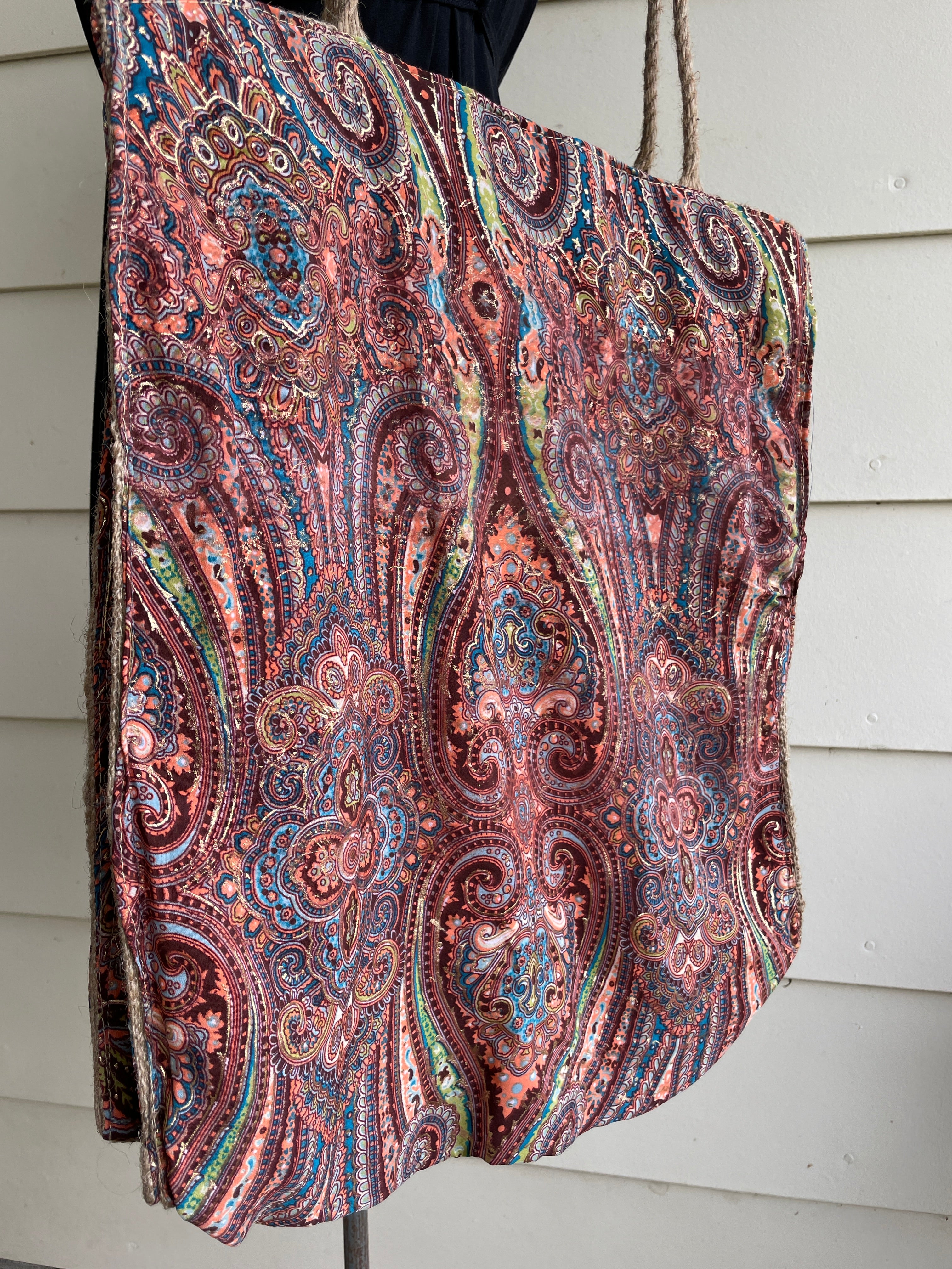 Silk & Viscose Jute tote-Western Culture Leather