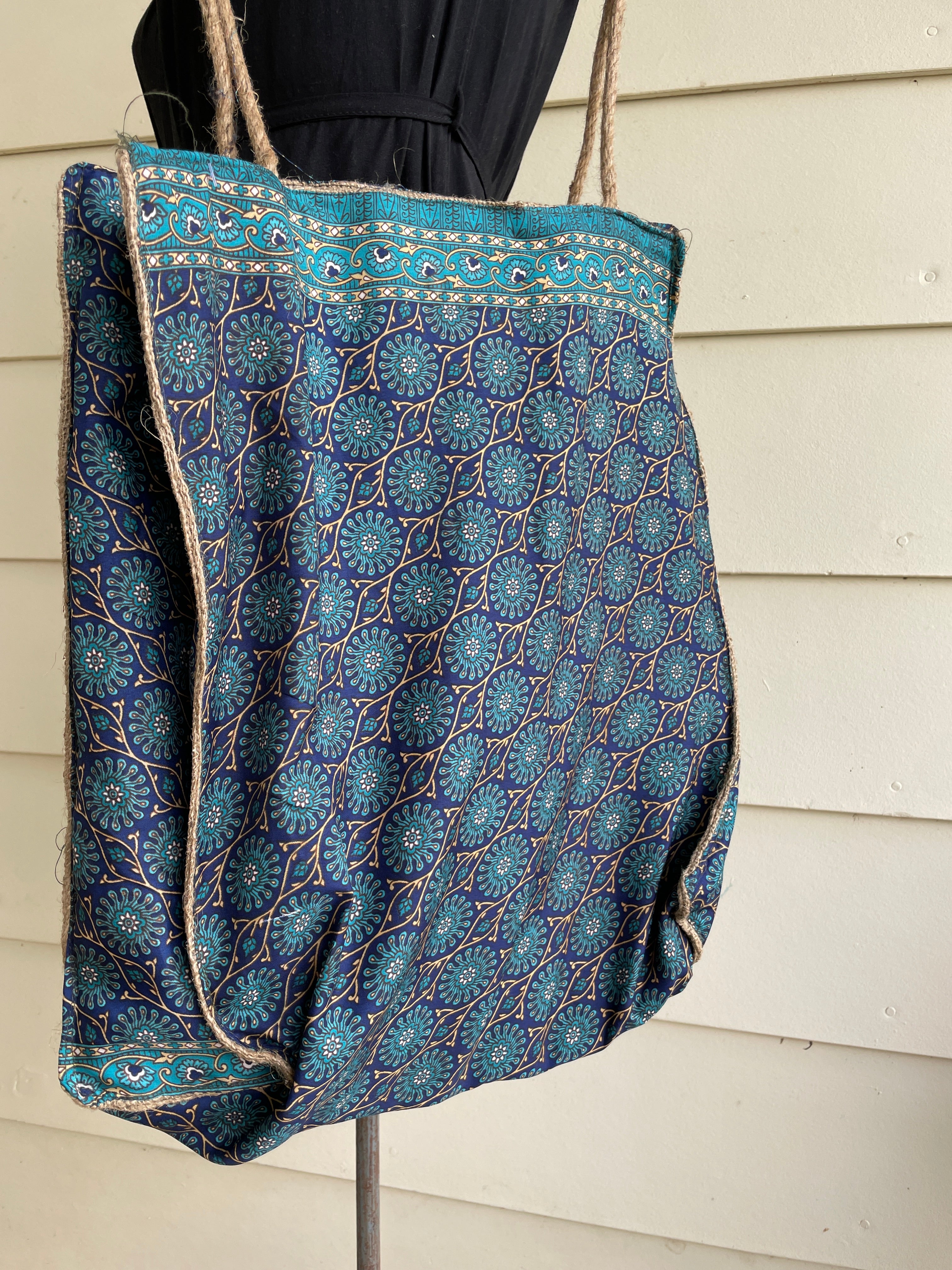 Silk & Viscose Jute tote-Western Culture Leather