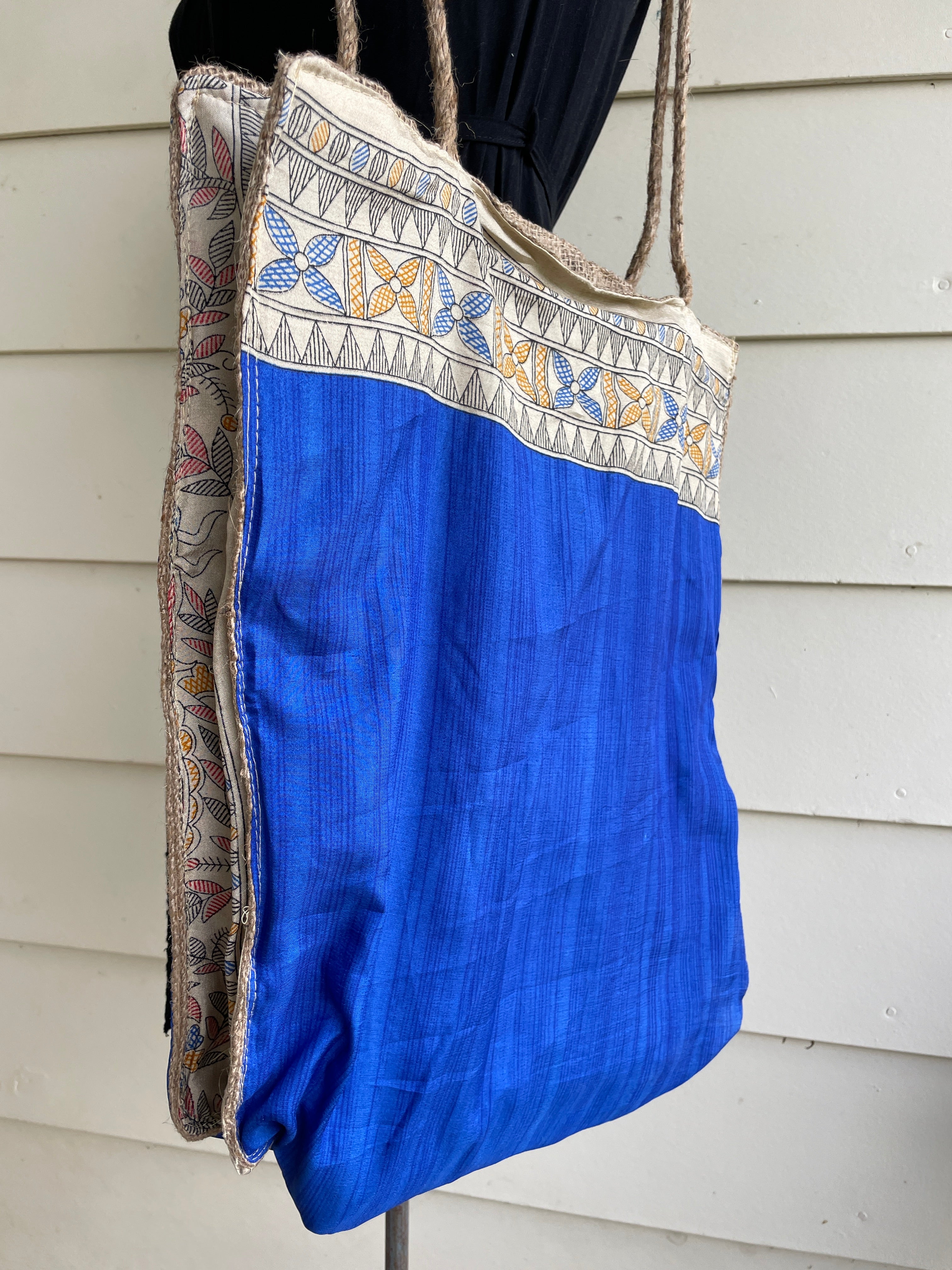 Silk & Viscose Jute tote-Western Culture Leather