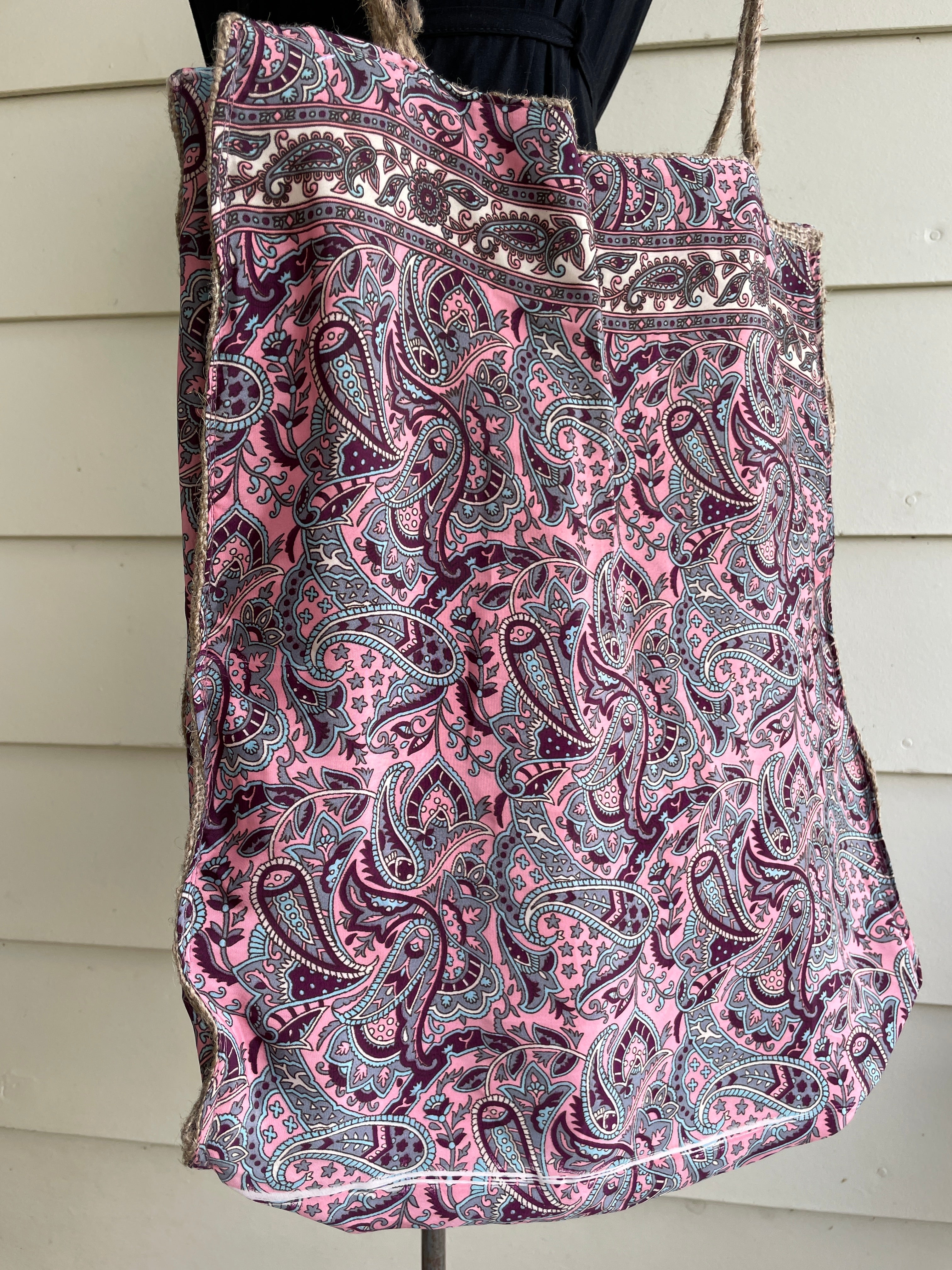 Silk & Viscose Jute tote-Western Culture Leather