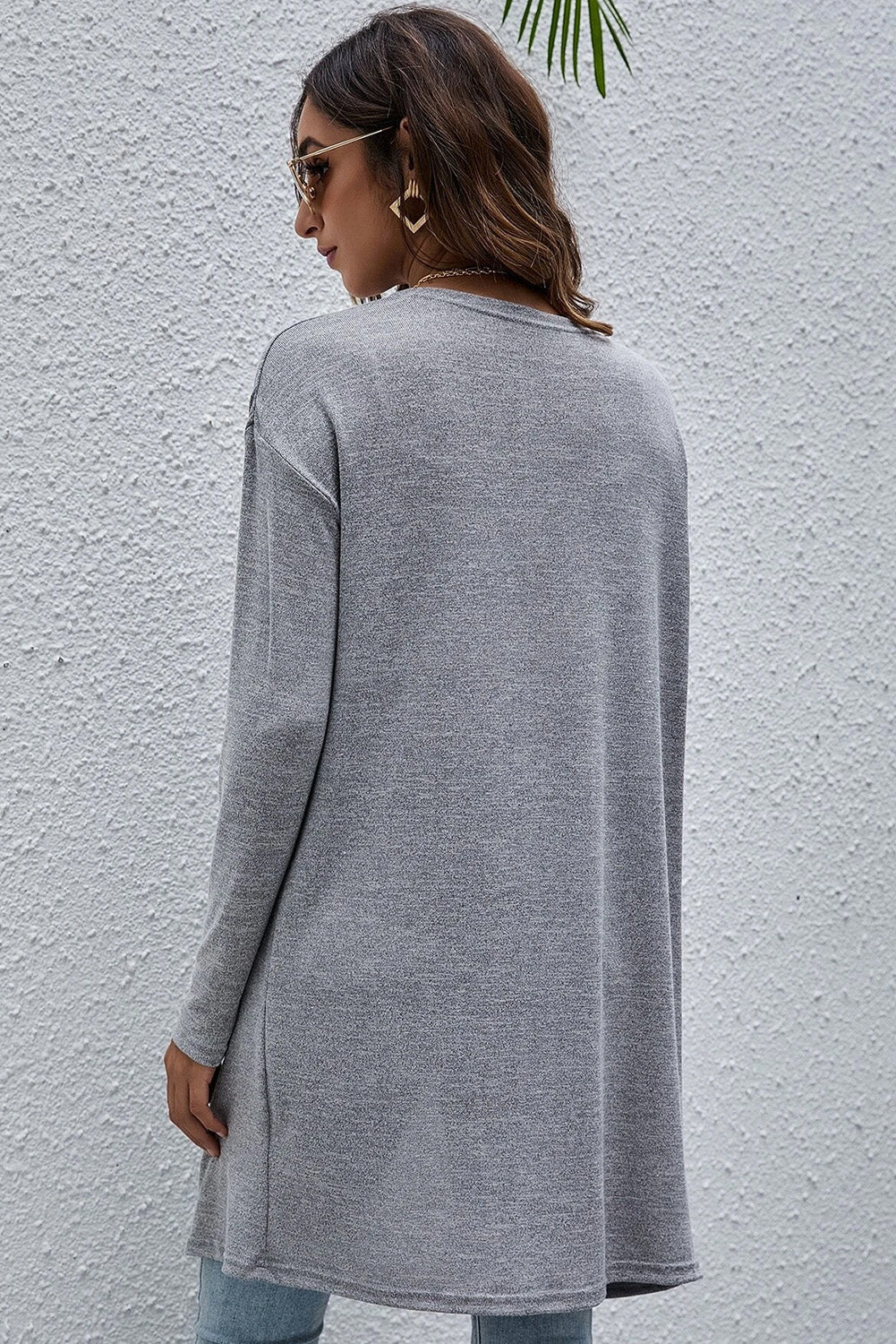 Grey Cardigan-Western Culture Leather