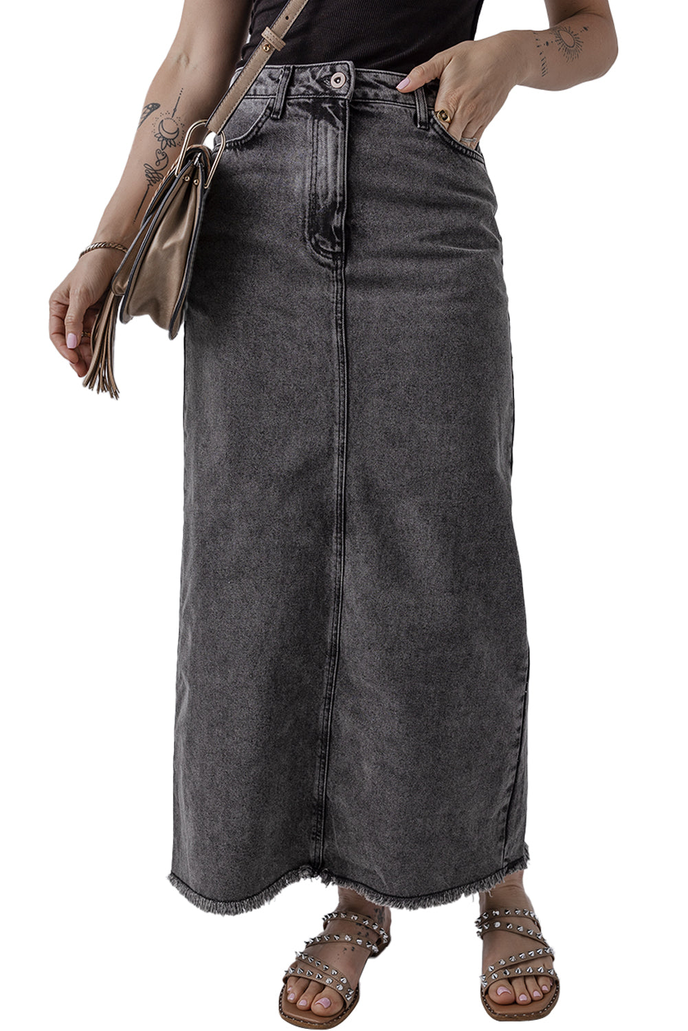 Dusty Denim Skirt-Western Culture Leather