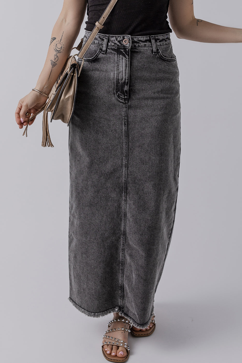Dusty Denim Skirt-Western Culture Leather