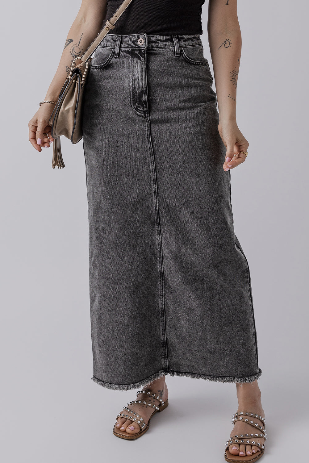 Dusty Denim Skirt-Western Culture Leather