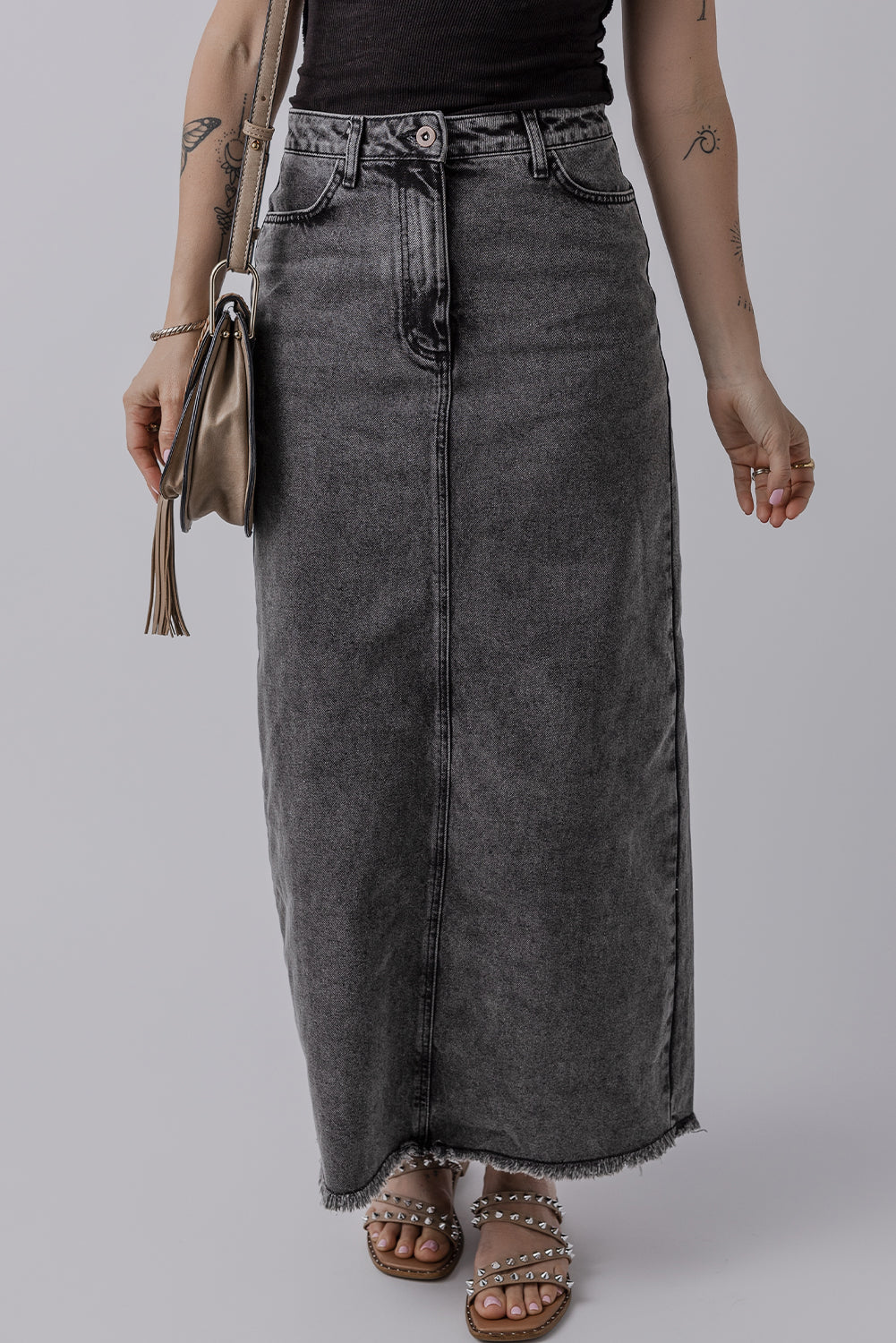 Dusty Denim Skirt-Western Culture Leather