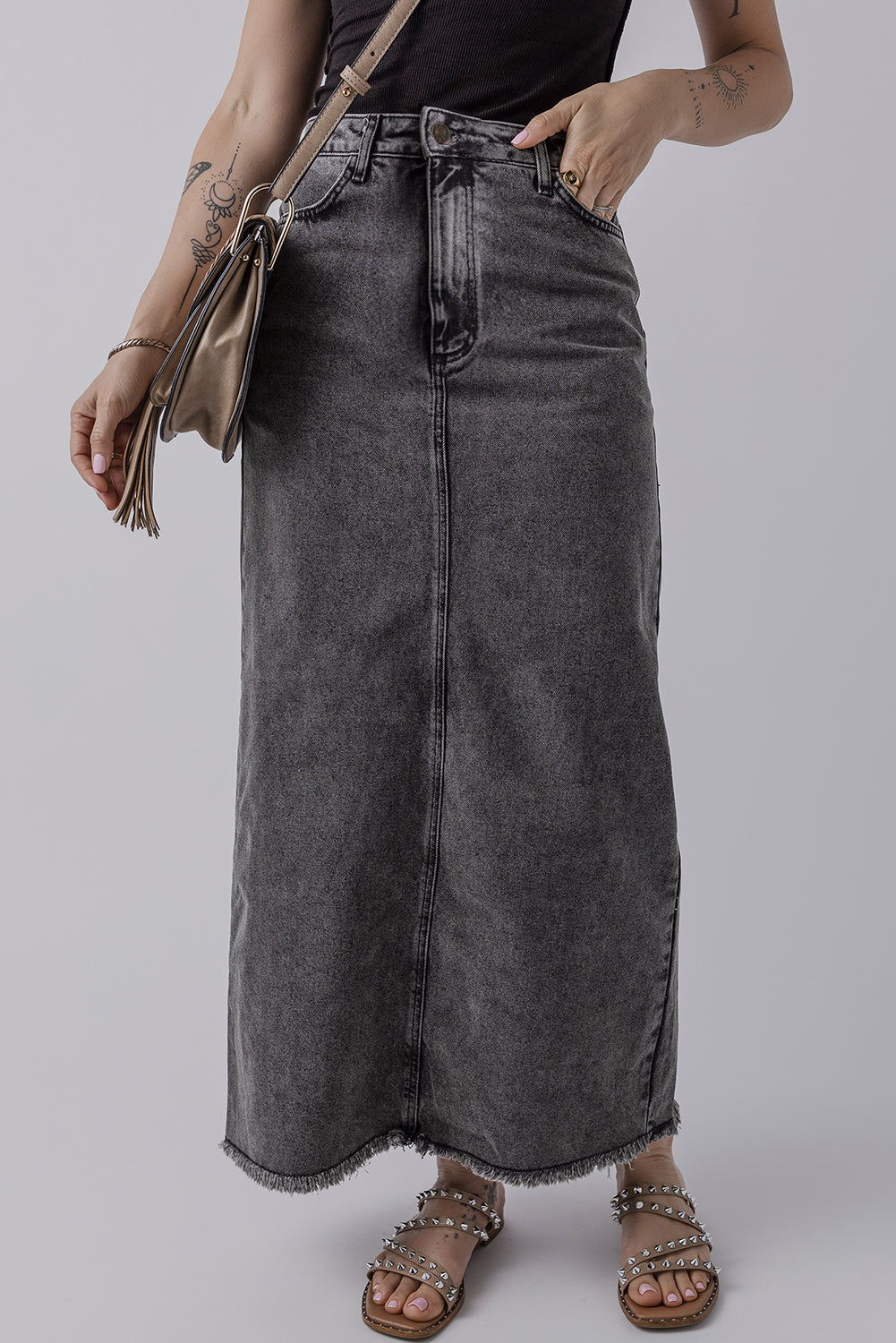 Dusty Denim Skirt-Western Culture Leather