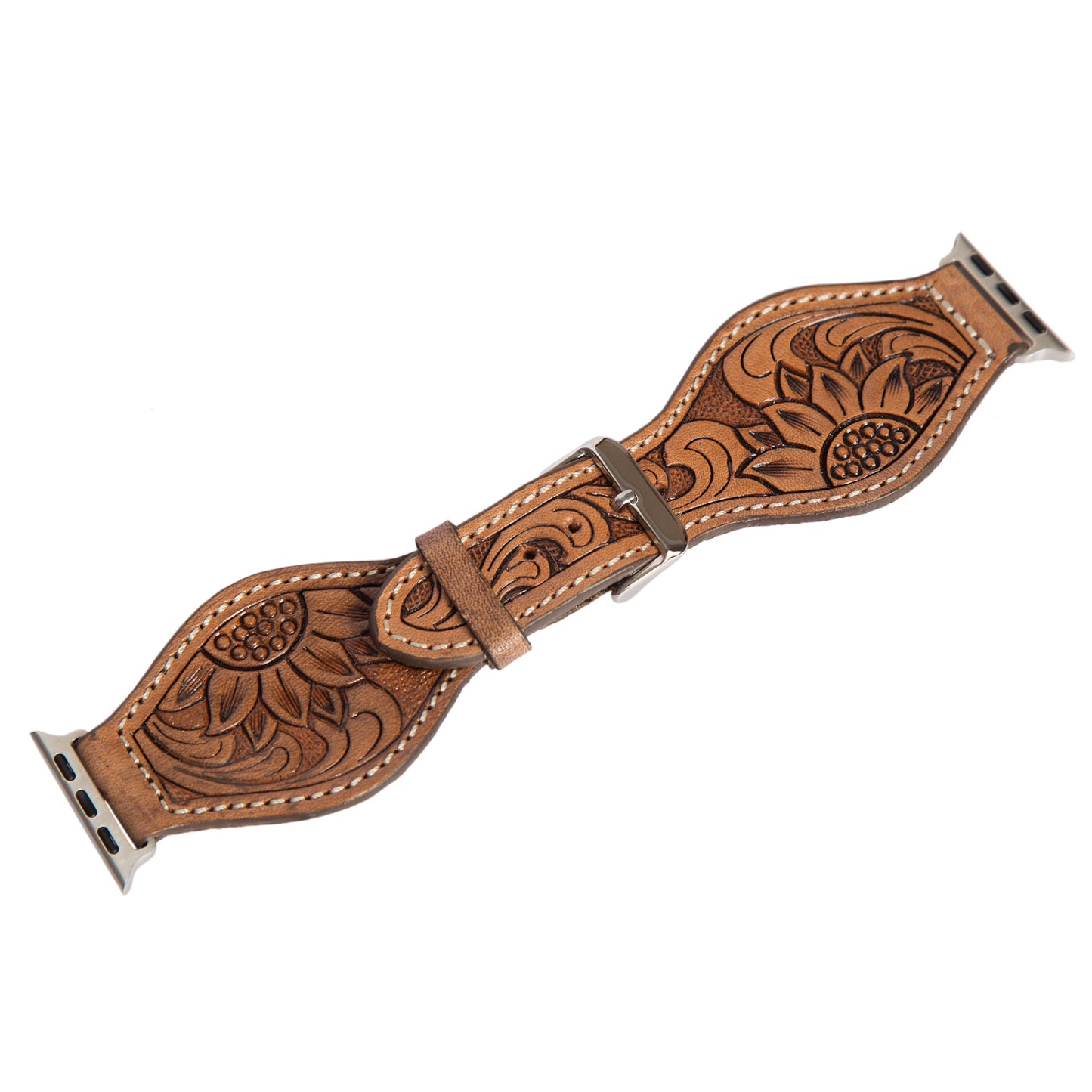 Leather Tooled Watch Band-Western Culture Leather