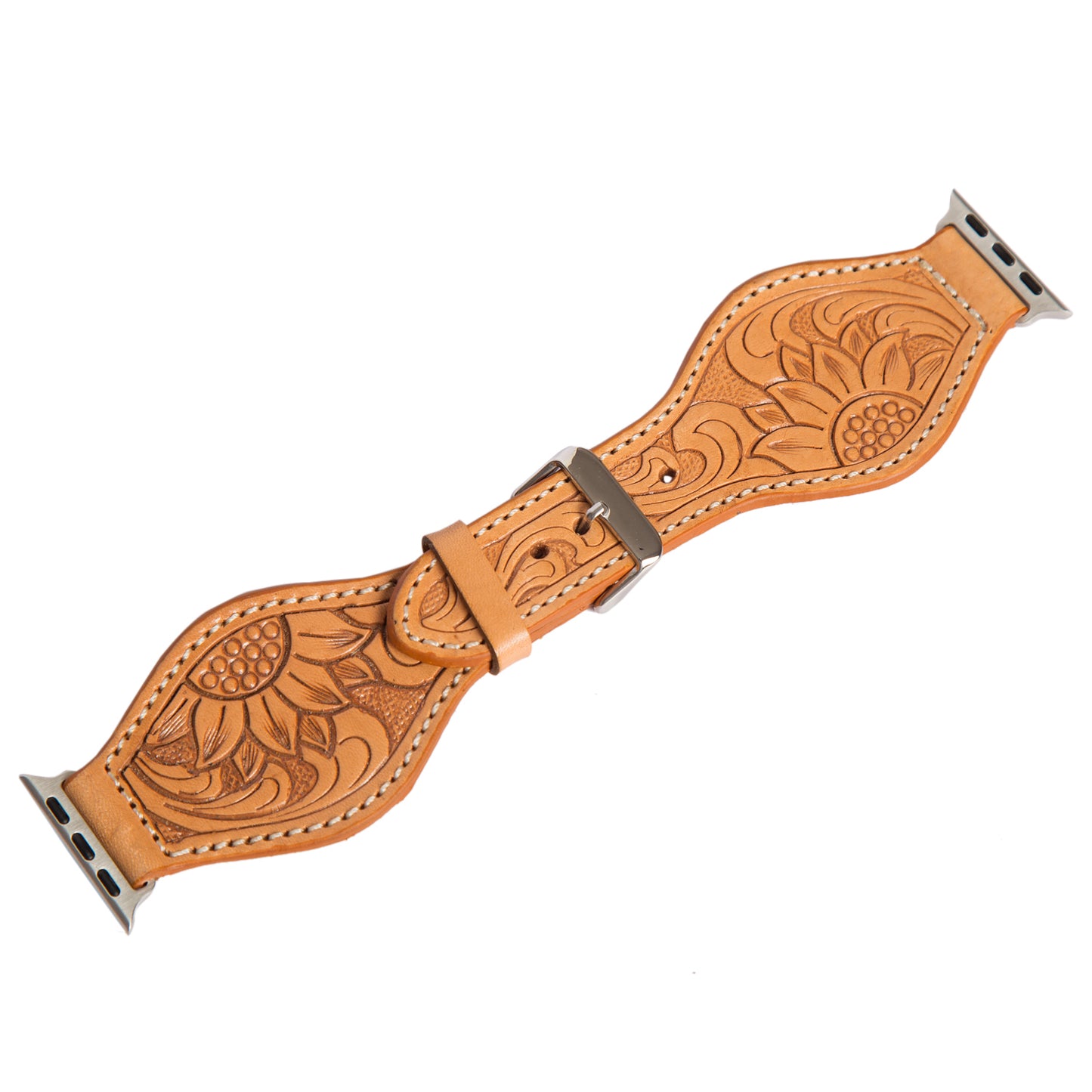 Leather Tooled Watch Band-Western Culture Leather