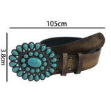 Turquoise Buckle Belt-Western Culture Leather