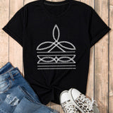Boot Stitch Graphic T-Shirt-Western Culture Leather