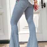 Blue & White Stripe Flares-Western Culture Leather