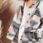 Pink Grey Aztec Jacket-Western Culture Leather