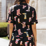 Cowgirl Boot Print Pyjamas-Western Culture Leather