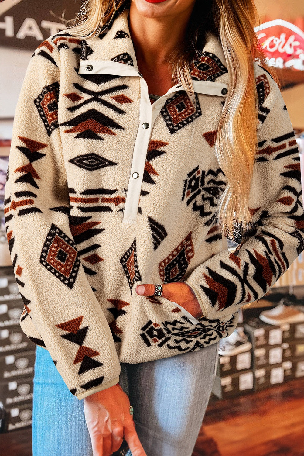 Dyani Aztec Pull Over-Western Culture Leather