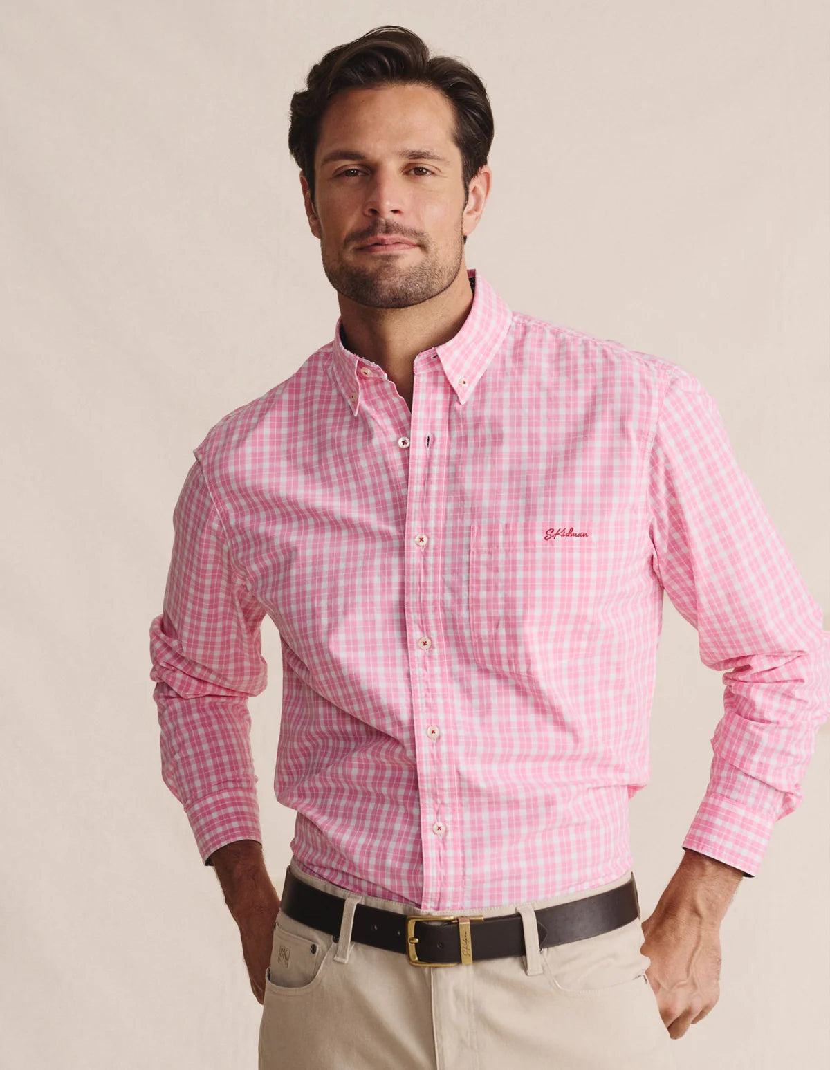 S.Kidman - Aberdeen Pink Check Shirt-Western Culture Leather