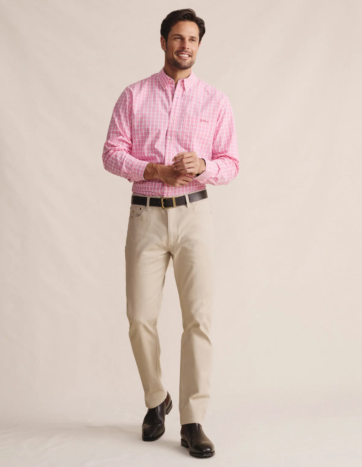 S.Kidman - Aberdeen Pink Check Shirt-Western Culture Leather