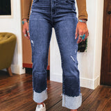 Ladies Cuff Jeans-Western Culture Leather
