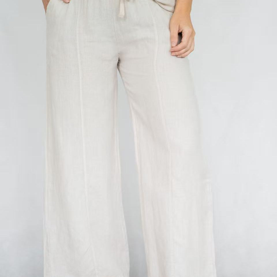 Isabella Italian Linen Pant-Western Culture Leather