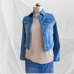 Crop Denim Jacket-Western Culture Leather