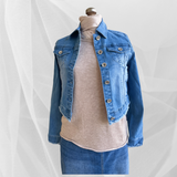 Crop Denim Jacket-Western Culture Leather