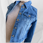 Crop Denim Jacket-Western Culture Leather