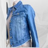 Crop Denim Jacket-Western Culture Leather