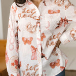 White Rodeo Print Shirt-Western Culture Leather