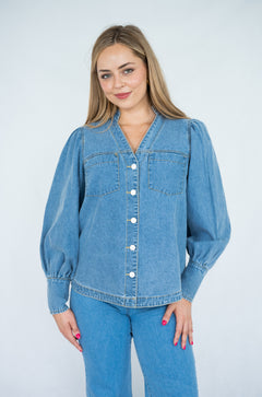 Denim Blouse-Western Culture Leather