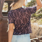 Aztec Mesh Tee-Western Culture Leather