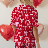 Red Bow PJ Set-Western Culture Leather