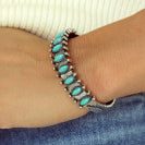 Winona - Turquoise Cuff-Western Culture Leather
