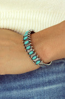 Winona - Turquoise Cuff-Western Culture Leather