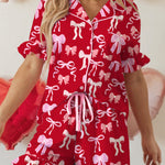 Red Bow PJ Set-Western Culture Leather