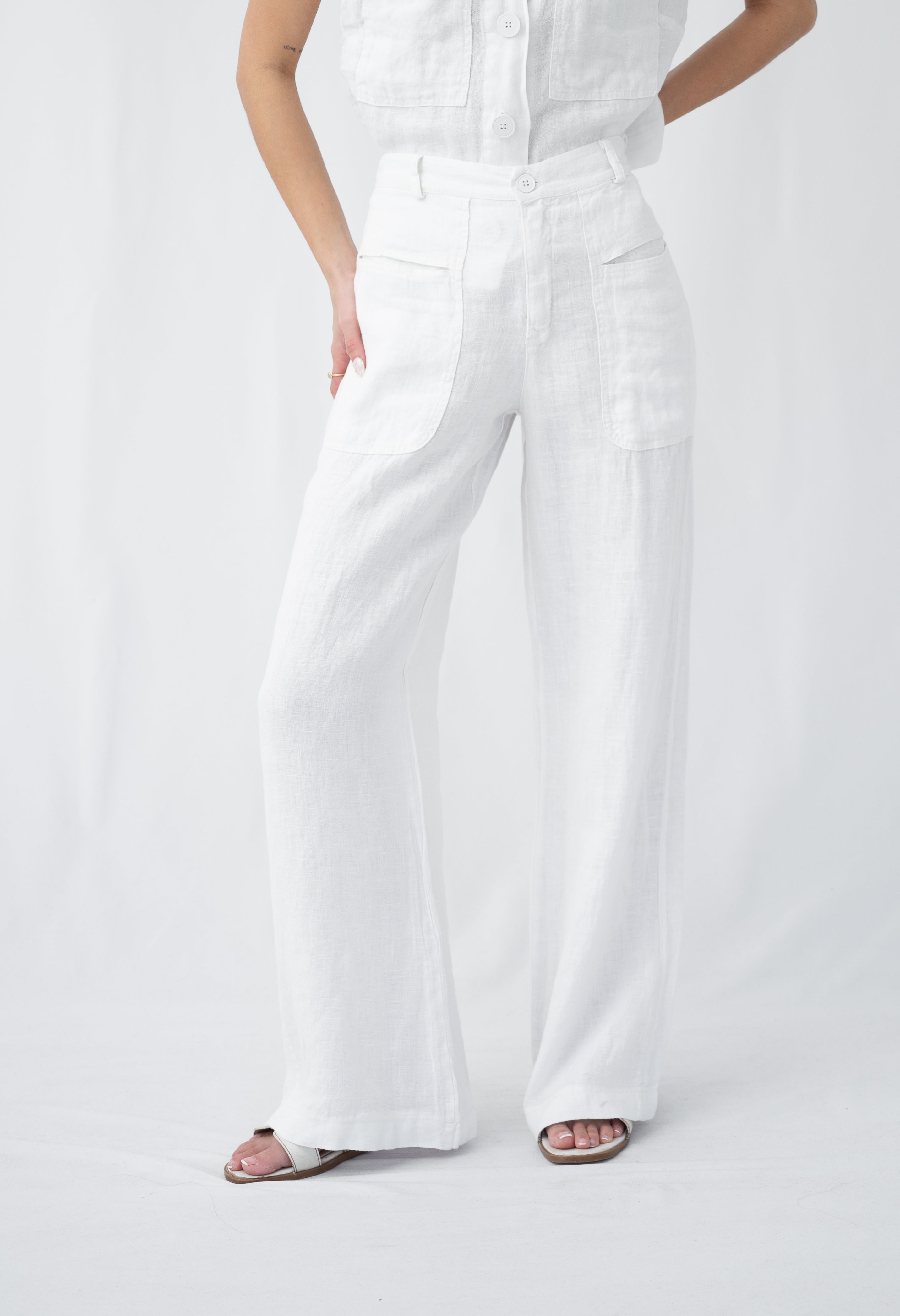 Isabella Italian Linen Pant-Western Culture Leather