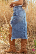 Kyia Denim Skirt-Western Culture Leather