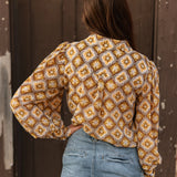 Sage Medalion Blouse
