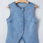 Addy Denim Vest-Western Culture Leather