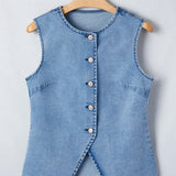 Addy Denim Vest-Western Culture Leather