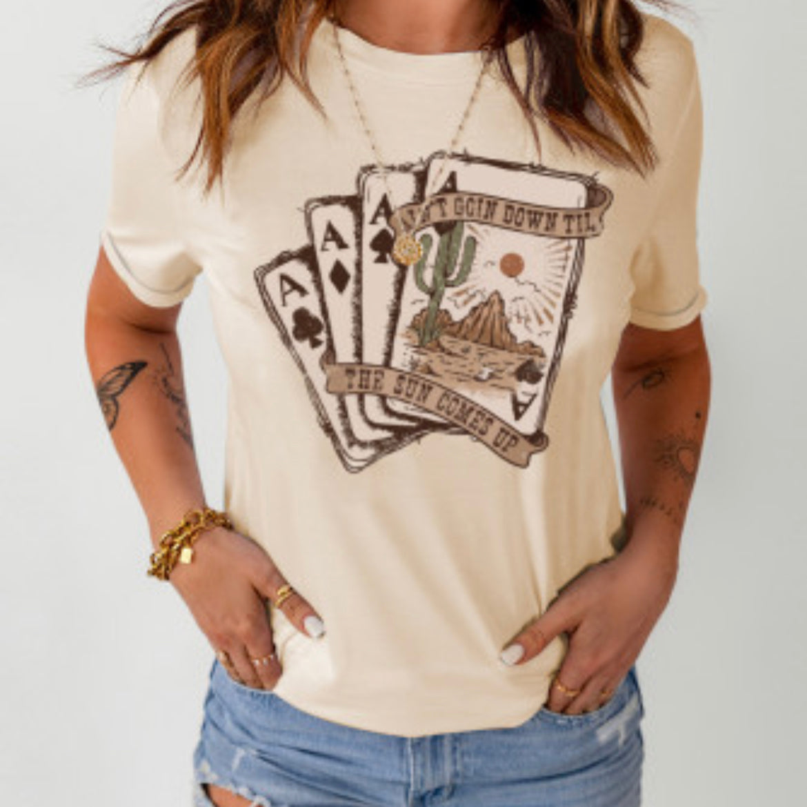 Ain't Going Down Graphic Tee-Western Culture Leather