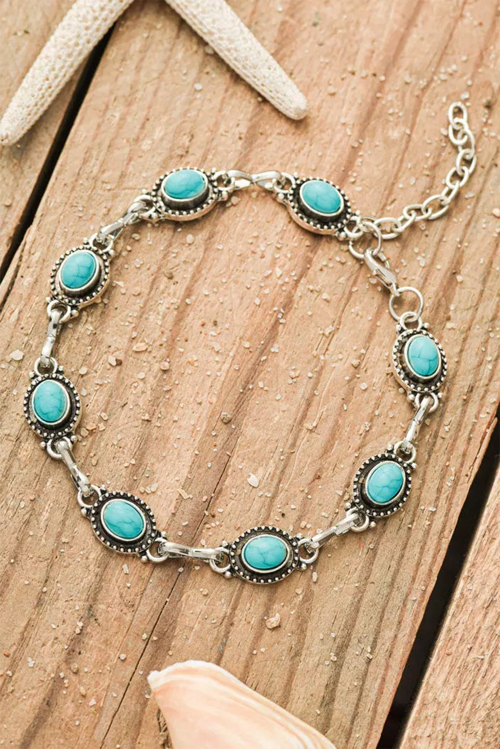 Turquoise Anklet-Western Culture Leather