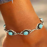 Turquoise Anklet-Western Culture Leather