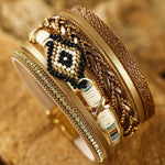 Bronze Layer Bracelt-Western Culture Leather