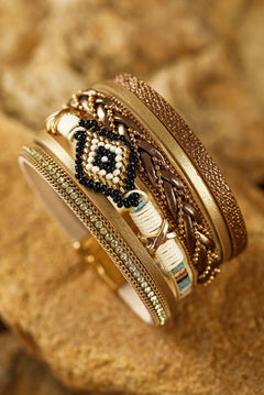 Bronze Layer Bracelt-Western Culture Leather