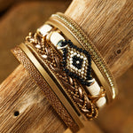 Bronze Layer Bracelt-Western Culture Leather