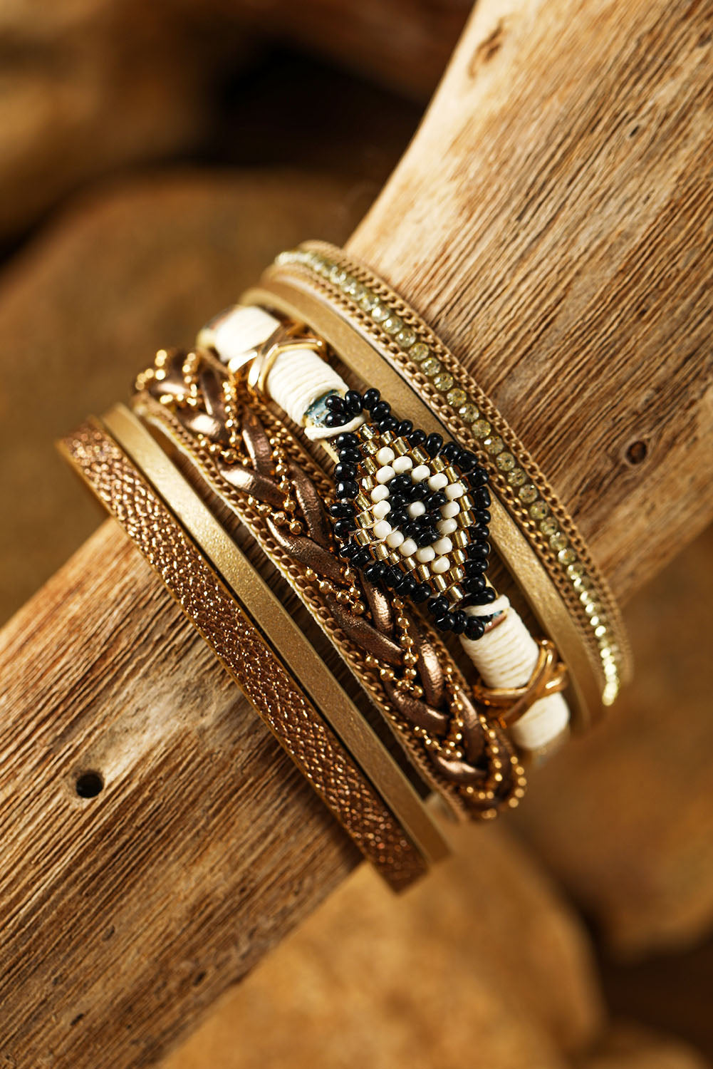 Bronze Layer Bracelt-Western Culture Leather