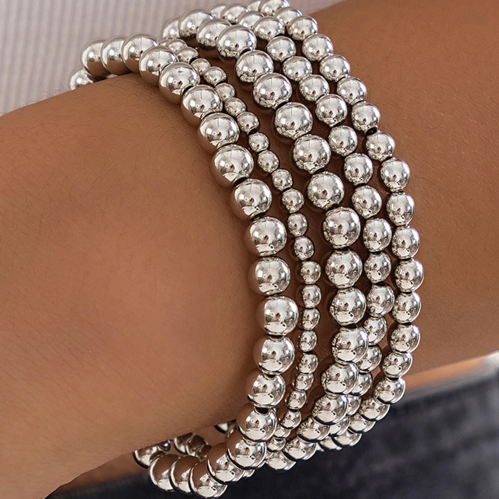 Silver Bracelets Set-Western Culture Leather